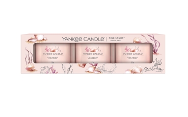 Yankee Candle Pink Sands 3 Glasvotivkerzen á 37g